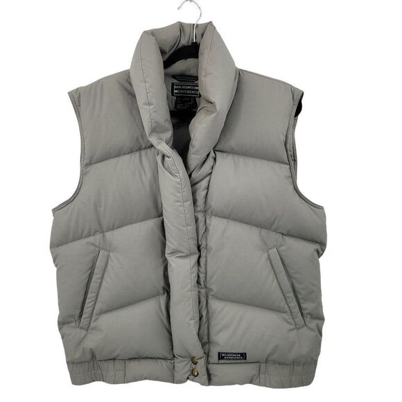 Vintage Puffer Vest L Gray Down Insulation Warm Outerwear Granola Gorpcore - Picture 12 of 12